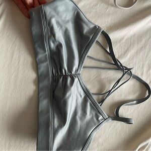 Alo blue/Gray Strappy sports bra